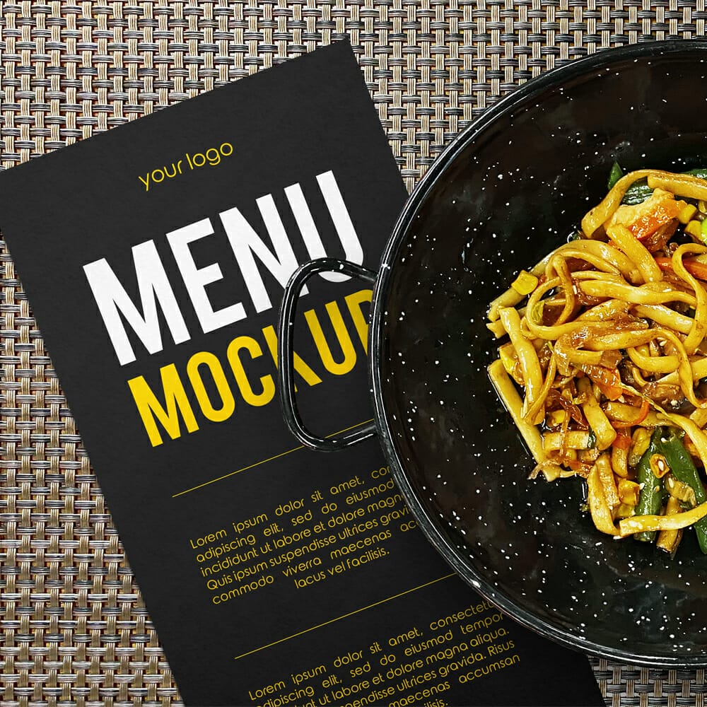 Free Restaurant Menu Concept Mockup 1 Free Restaurant Menu Concept Mockup