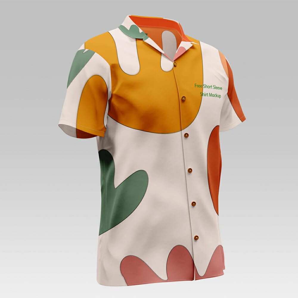 Free Short Sleeve Shirt Mockup 1 Free Short Sleeve Shirt Mockup