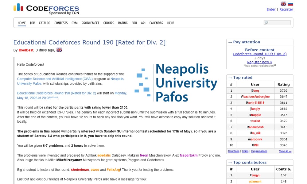 Coding Practice Sites for Beginners & Professionals 46 Codeforces