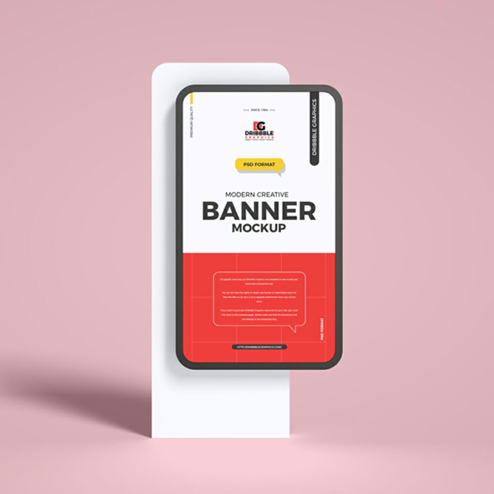 Free Modern Creative Banner Mockup 1 Free Modern Creative Banner Mockup