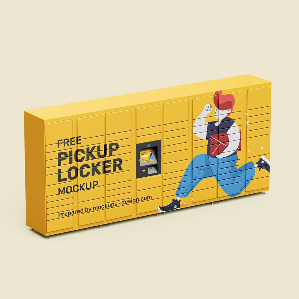 Free Pickup Locker Mockup 1 Free Pickup Locker Mockup