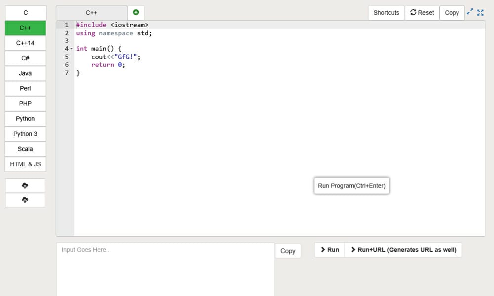 15+ Best Online C++ Compilers 2023 14 GeeksforGeeks
