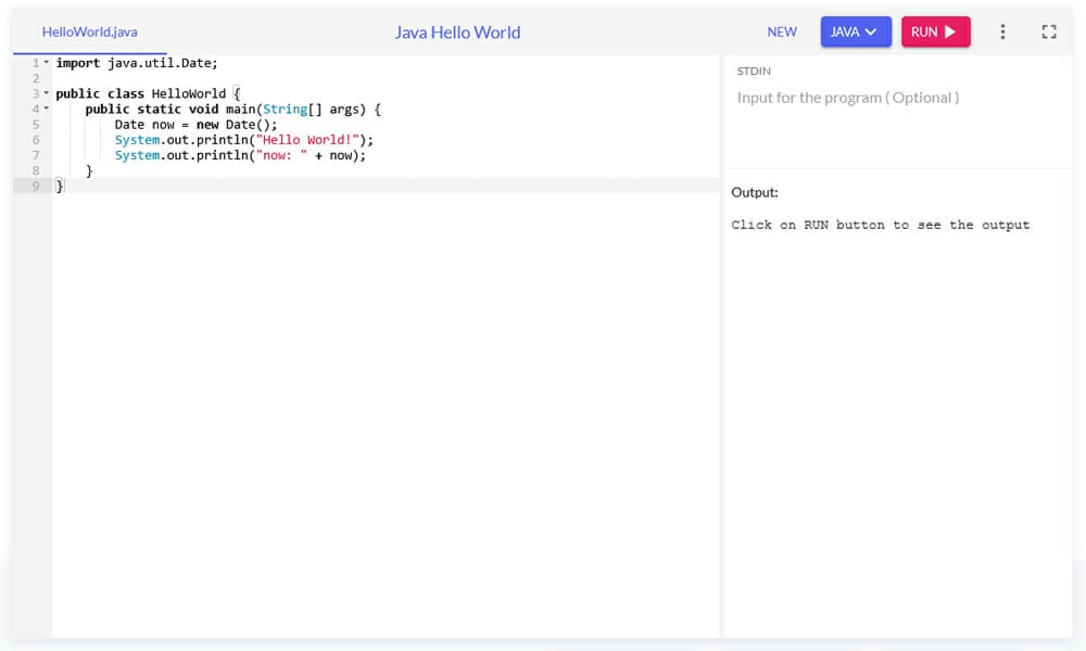 20+ Best Online Java Compiler, Editor and IDE 10 OneCompiler