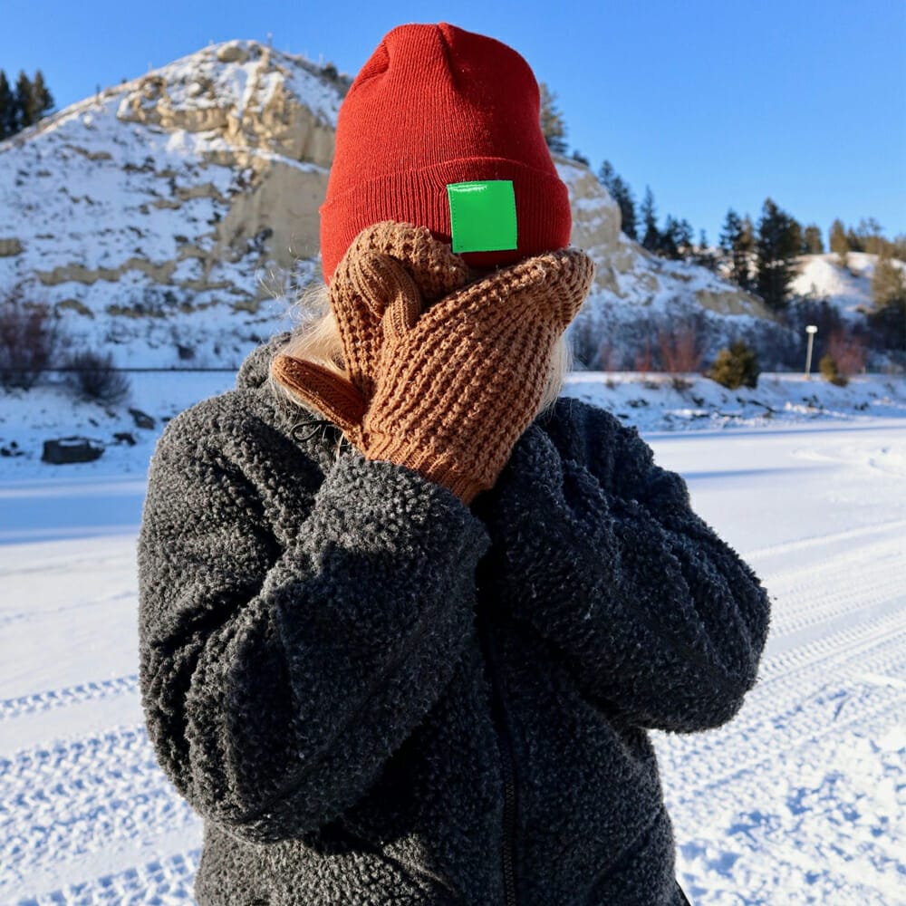 Winter Hat Label Mockup 1 Winter Hat Label Mockup