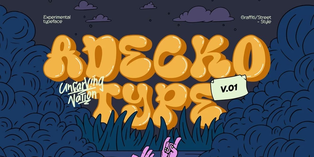 Free Graffiti Fonts That Will Make Your Designs Pop! 53 Adecko Font