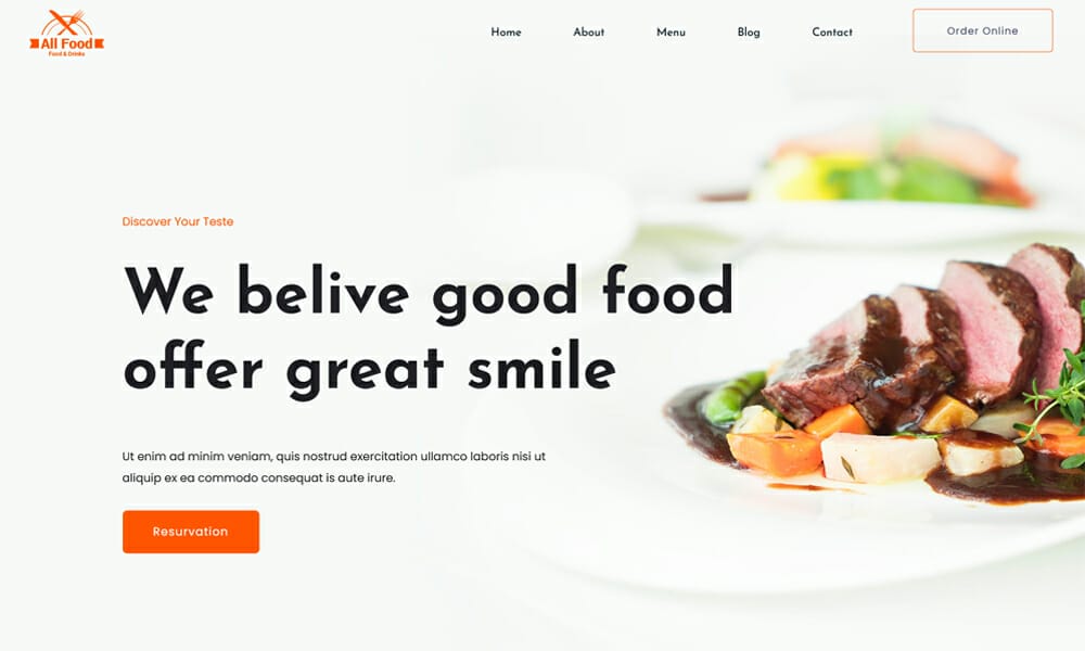50+ Best Free Restaurant HTML Website Templates of 2025 30 AllFood