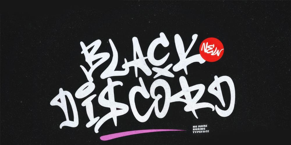 Free Graffiti Fonts That Will Make Your Designs Pop! 57 Black Discord Graffiti Font