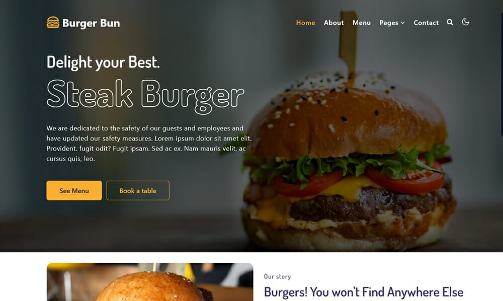 50+ Best Free Restaurant HTML Website Templates of 2025 11 Burger Bun