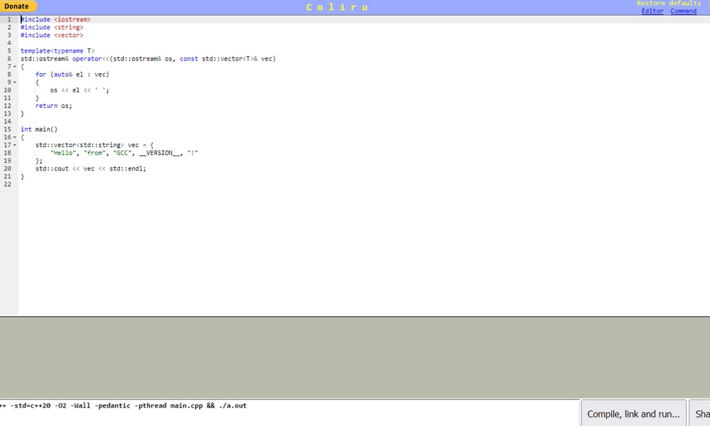 15+ Best Online C++ Compilers 2023 15 Coliru