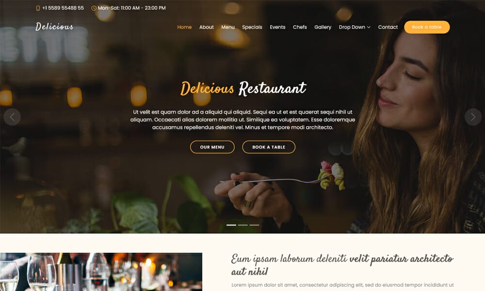 50+ Best Free Restaurant HTML Website Templates of 2025 12 Delicious