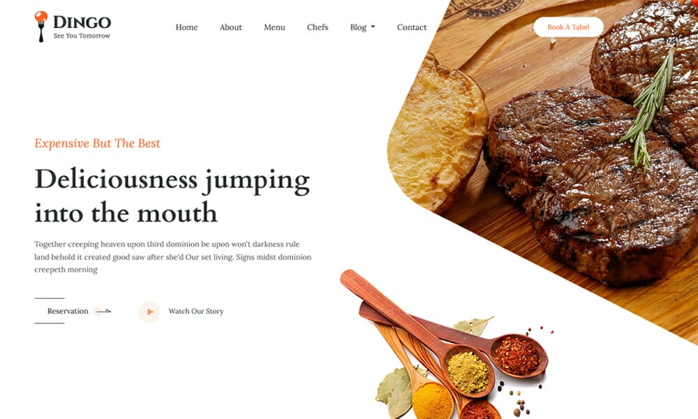 50+ Best Free Restaurant HTML Website Templates of 2025 37 Dingo