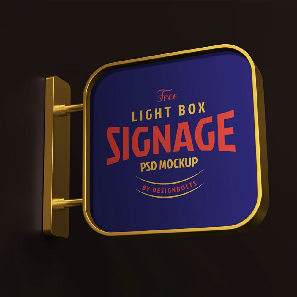 Free 3D Signage Mockup PSD 1 Free 3D Signage Mockup PSD