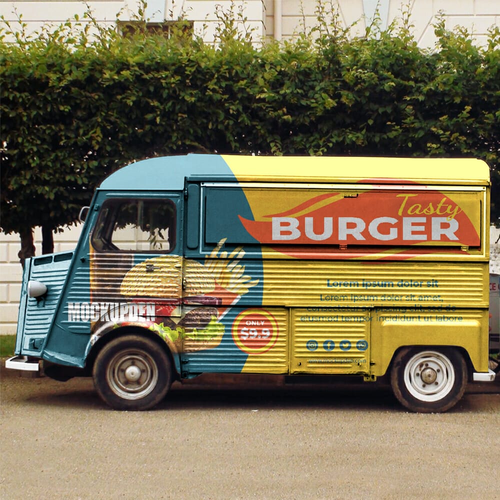 Free Food Trailer Mockup PSD Template 1 Free Food Trailer Mockup PSD Template