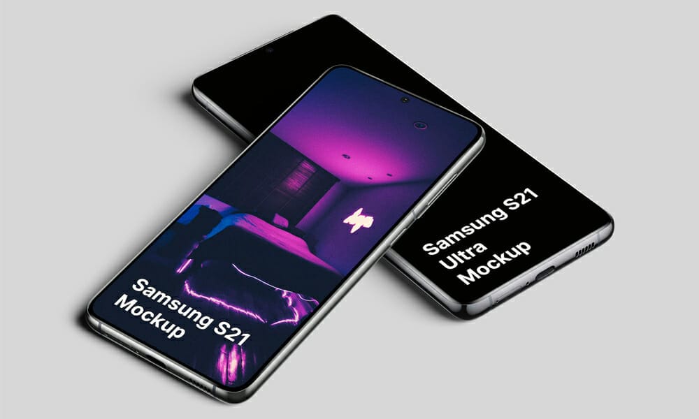 300+ Smartphone Mockup PSD Templates 40 Free Galaxy S21 Mockups