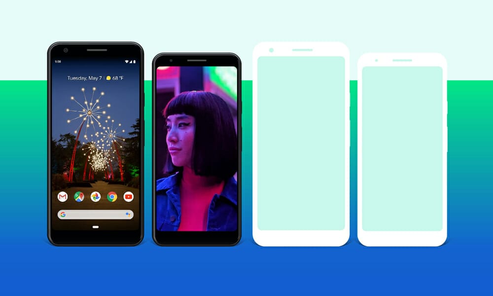 Free Google Pixel 3a & Pixel 3a XL Mockup PSD