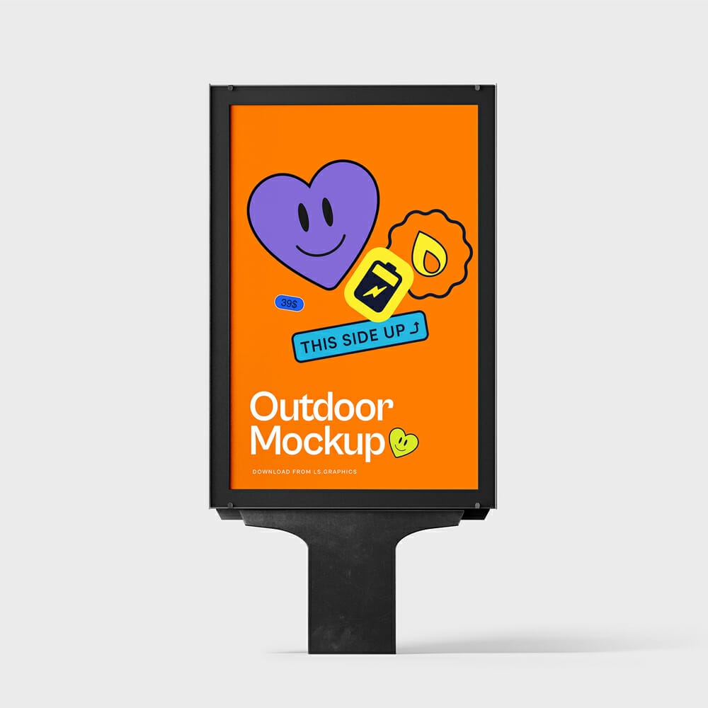 Free Outdoor Advertisement Stand Poster Mockup 1 Free Outdoor Advertisement Stand Poster Mockup