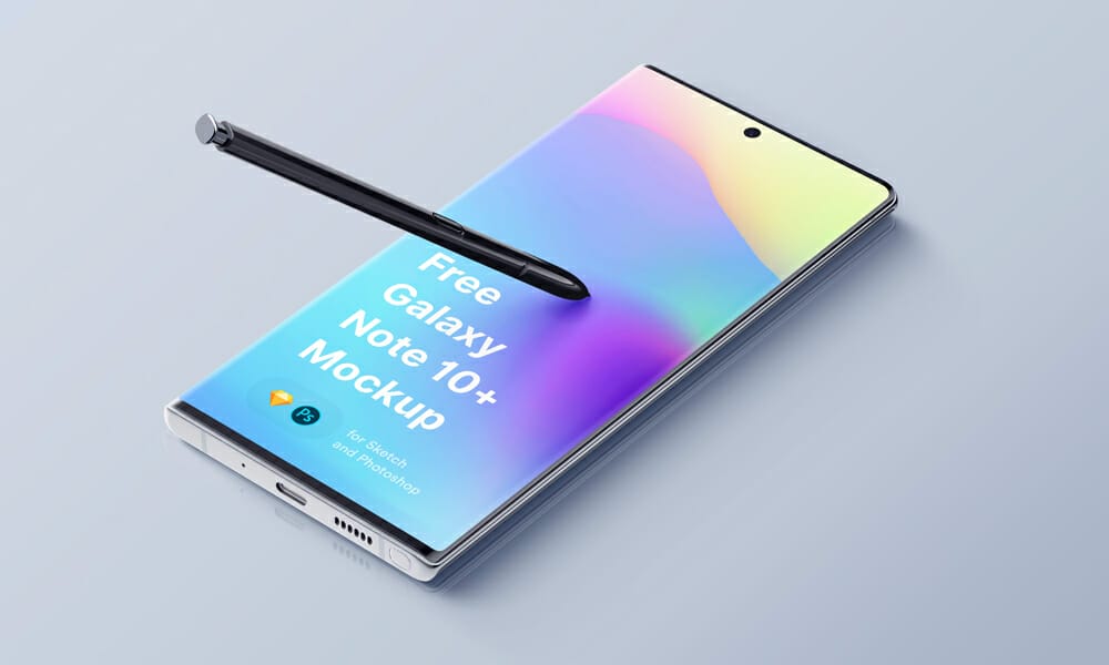 Free Samsung Galaxy Note 10 Plus Mockup