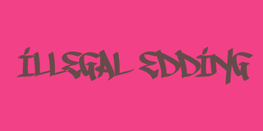 Free Graffiti Fonts That Will Make Your Designs Pop! 45 Illegal Edding