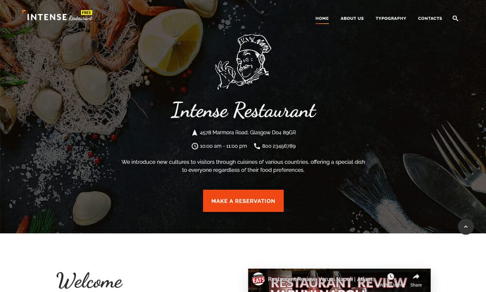 50+ Best Free Restaurant HTML Website Templates of 2025 20 Intense Restaurant