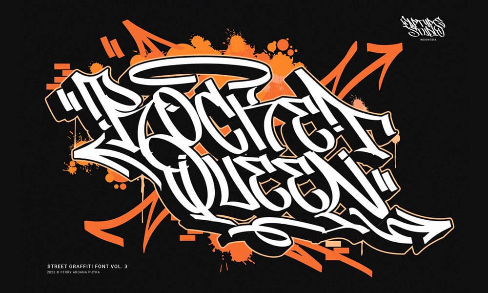 Free Graffiti Fonts That Will Make Your Designs Pop! 56 Rocket Queen Street Graffiti Font