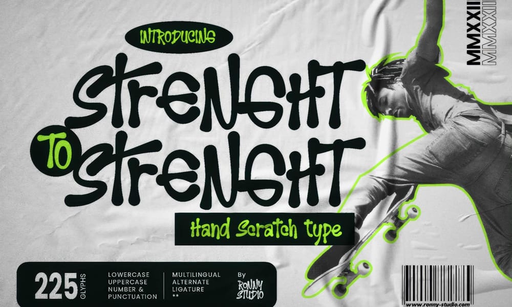 Free Graffiti Fonts That Will Make Your Designs Pop! 60 Strenght to Strenght