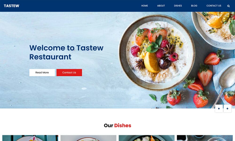 50+ Best Free Restaurant HTML Website Templates of 2025 34 Tastew