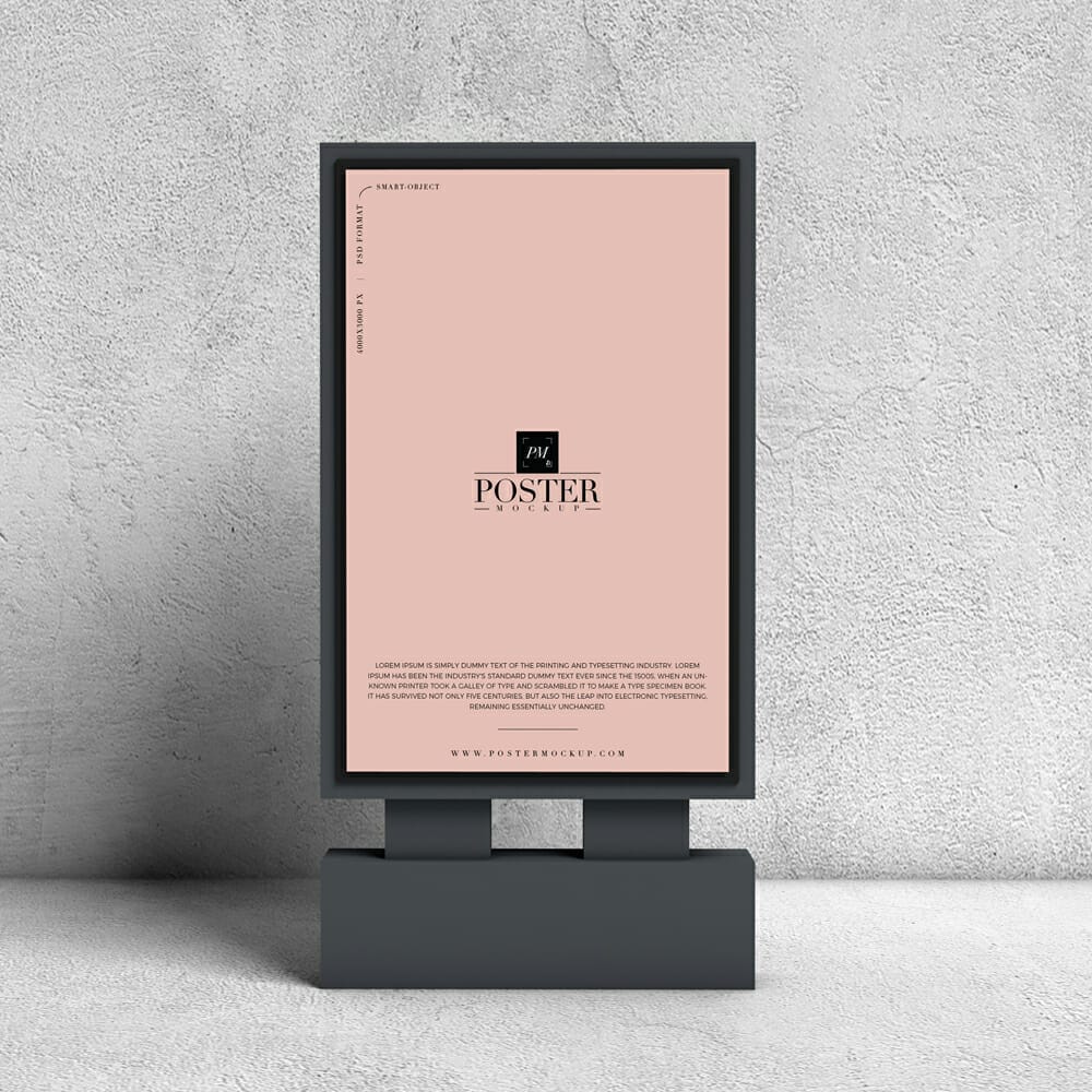 Advertising Billboard Poster Mockup PSD For Presentation 1 Advertising Billboard Poster Mockup PSD For Presentation