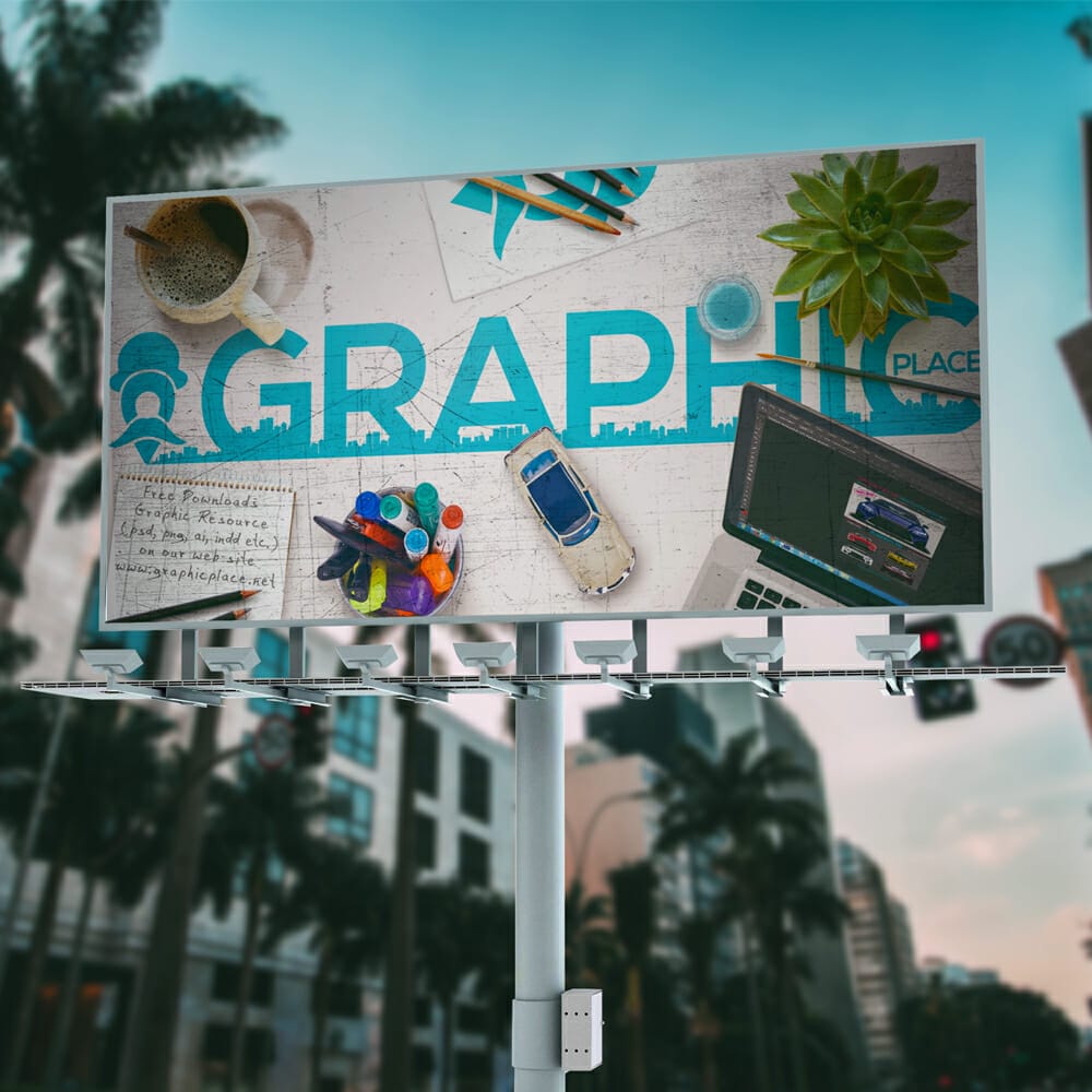 Free Billboard PSD Mockup Template 1 Free Billboard PSD Mockup Template