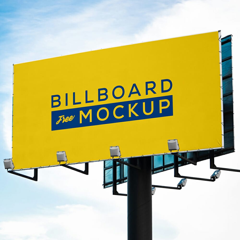 Free Outdoor Advertising Billboard Mockup PSD 1 Free Outdoor Advertising Billboard Mockup PSD