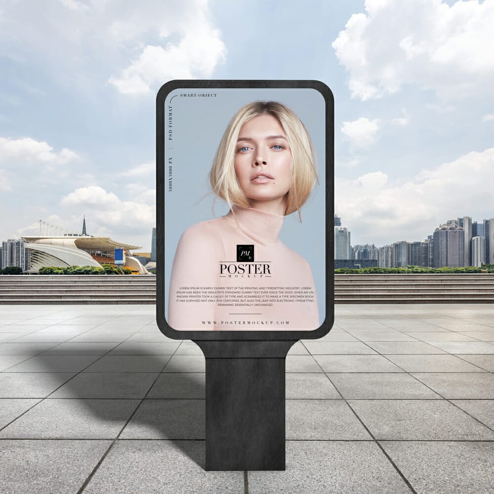 Modern City Outdoor Advertisement Billboard Poster Mockup PSD 1 Modern City Outdoor Advertisement Billboard Poster Mockup PSD