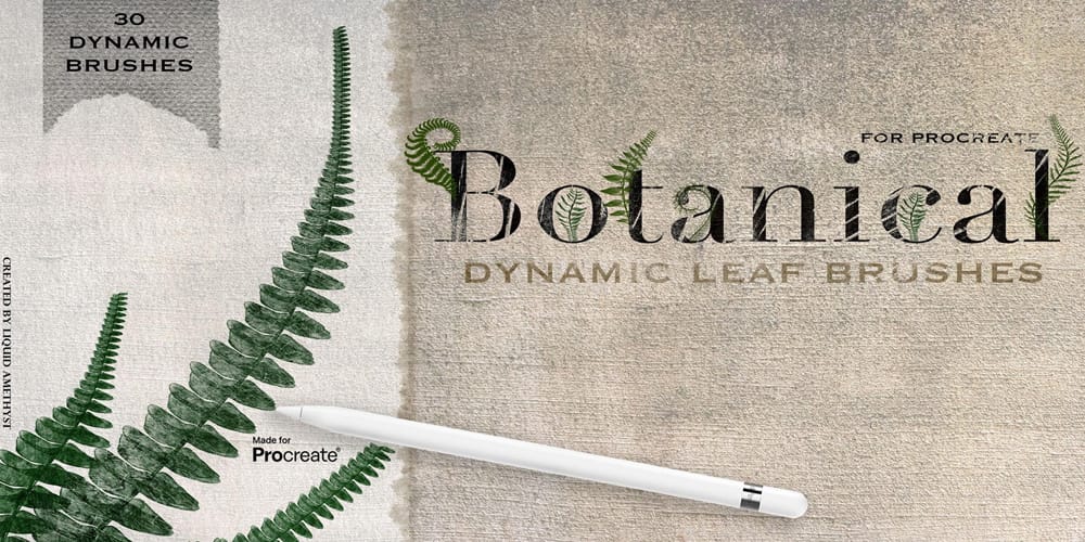 Best Free Procreate Brushes 3 Botanical Dynamic Brushes for Procreate