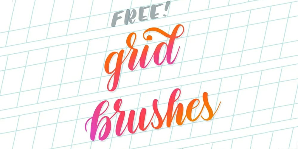 Best Free Procreate Brushes 43 Calligraphy and Lettering Grid Brushes