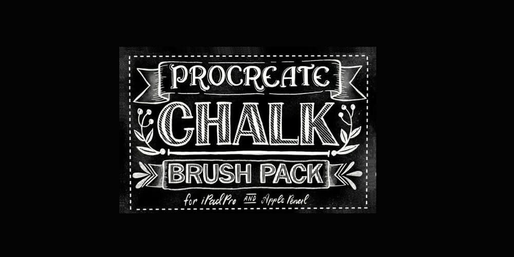 Best Free Procreate Brushes 72 Chalk Lettering Brush