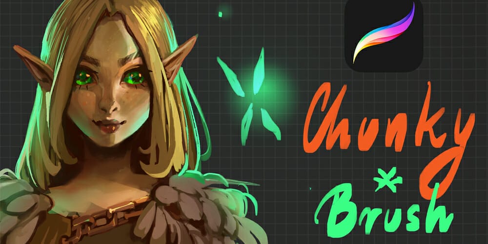 Best Free Procreate Brushes 87 Chunky Brush