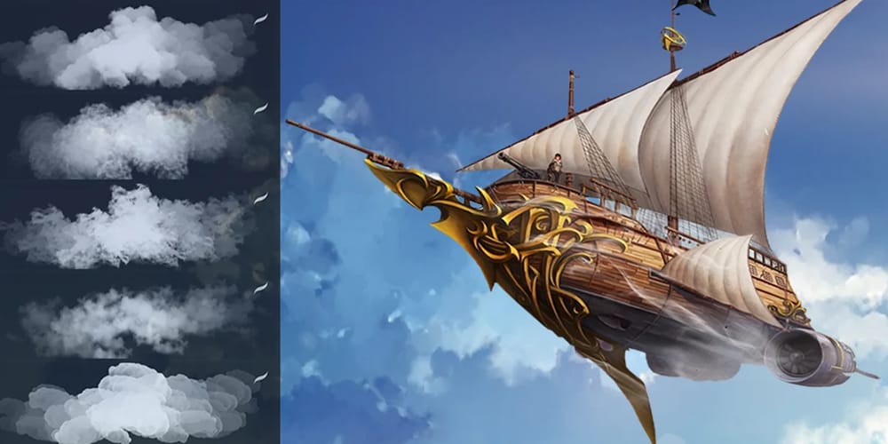 Best Free Procreate Brushes 154 Cloud brushes