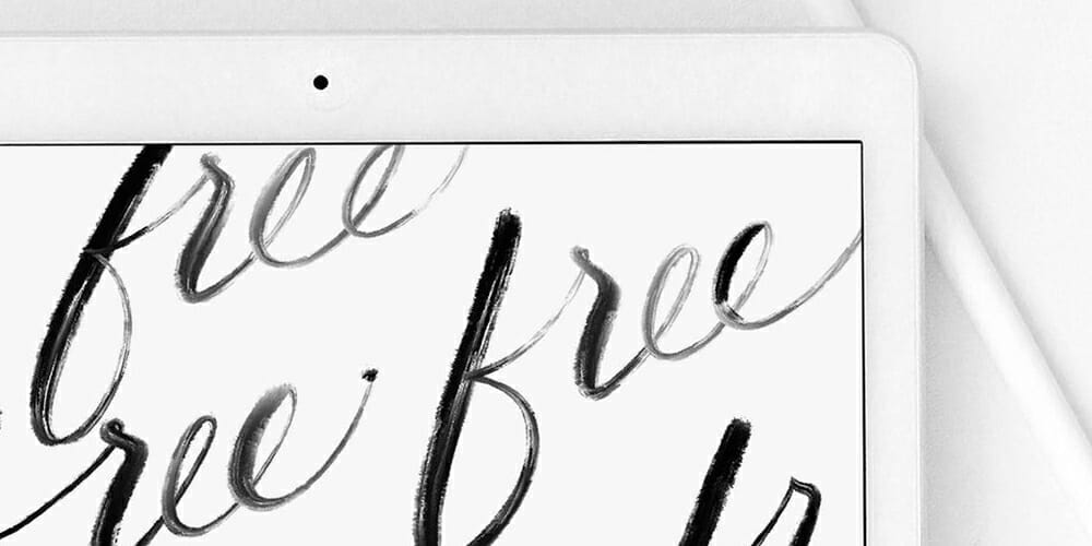 Best Free Procreate Brushes 38 Dry Brush Pen Calligraphy Brush