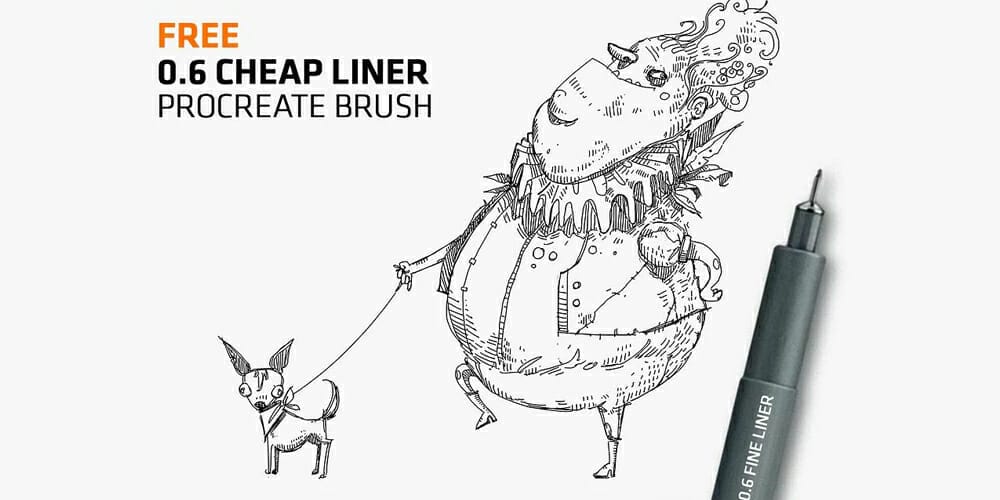 Best Free Procreate Brushes 125 Fine Liner Brush