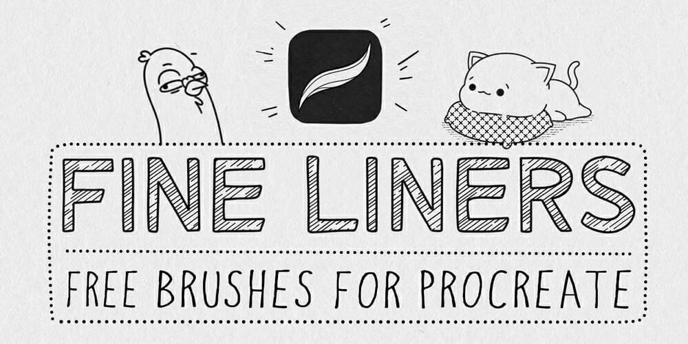 Best Free Procreate Brushes 132 Fine Liner Brushes for Procreate