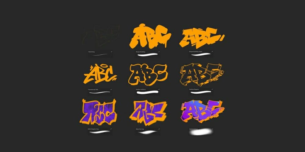 Best Free Procreate Brushes 135 Graffiti Brush Pack