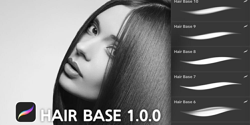 Best Free Procreate Brushes 162 Hair Base Brushes