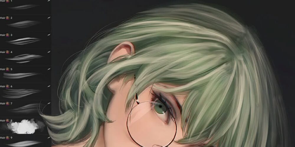 Best Free Procreate Brushes 156 Hair Brush Set for Procreate