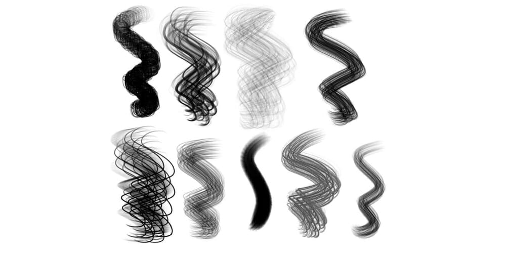 Best Free Procreate Brushes 164 Hair Brush Set