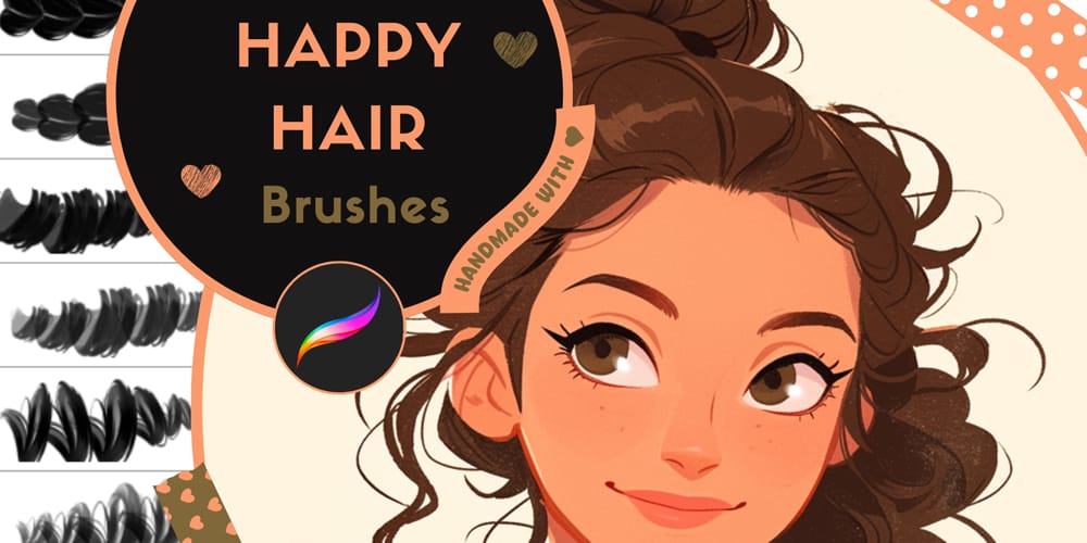 Best Free Procreate Brushes 165 Hair Brushes for Procreate
