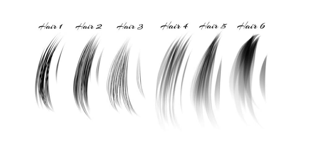 Best Free Procreate Brushes 166 Hair Brushes