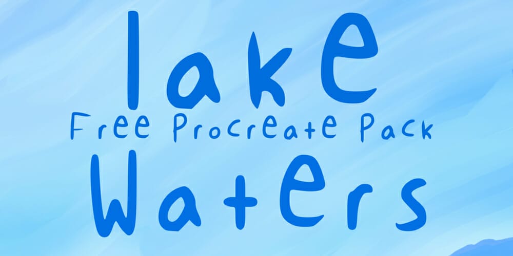 Best Free Procreate Brushes 11 Lake Waters Watercolor Brushes