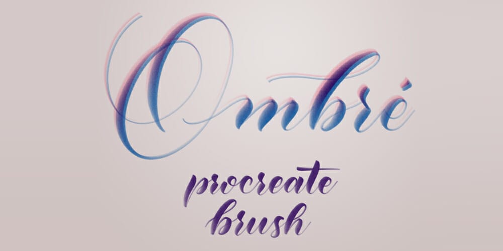 Best Free Procreate Brushes 38 Ombre Calligraphy Brush