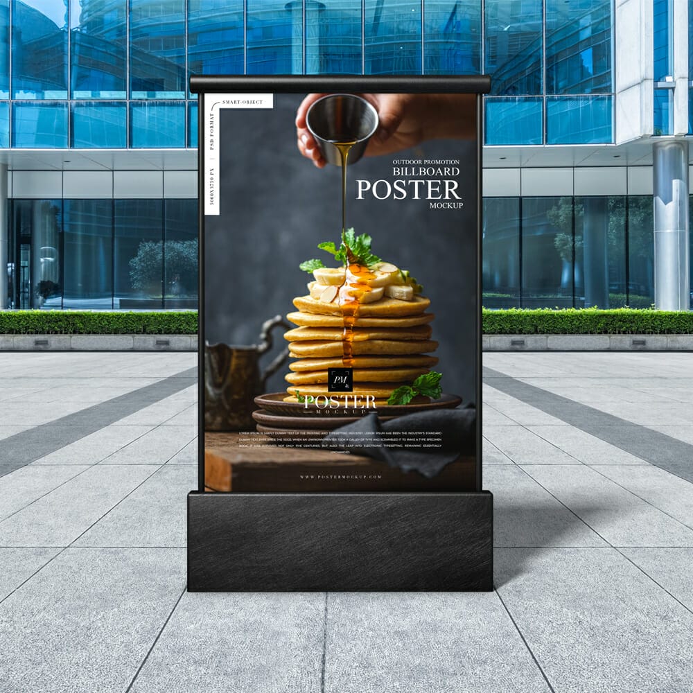 Outdoor Promotion Billboard Poster Mockup 1 Outdoor Promotion Billboard Poster Mockup