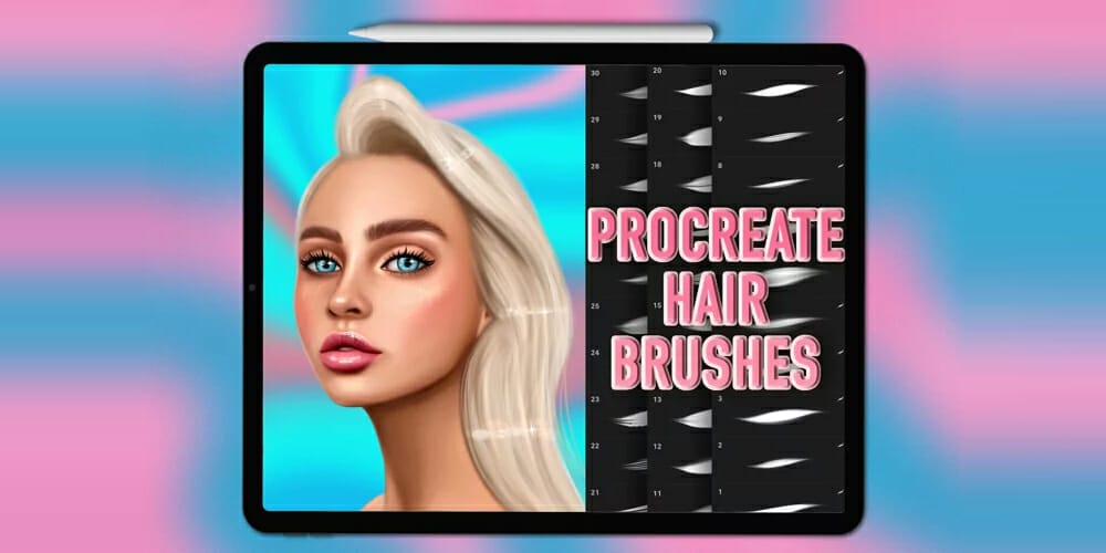 Best Free Procreate Brushes 153 Procreate Hair Brushes