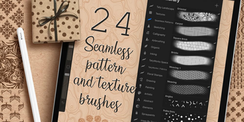 Best Free Procreate Brushes 116 Seamless Pattern and Texture Brushes