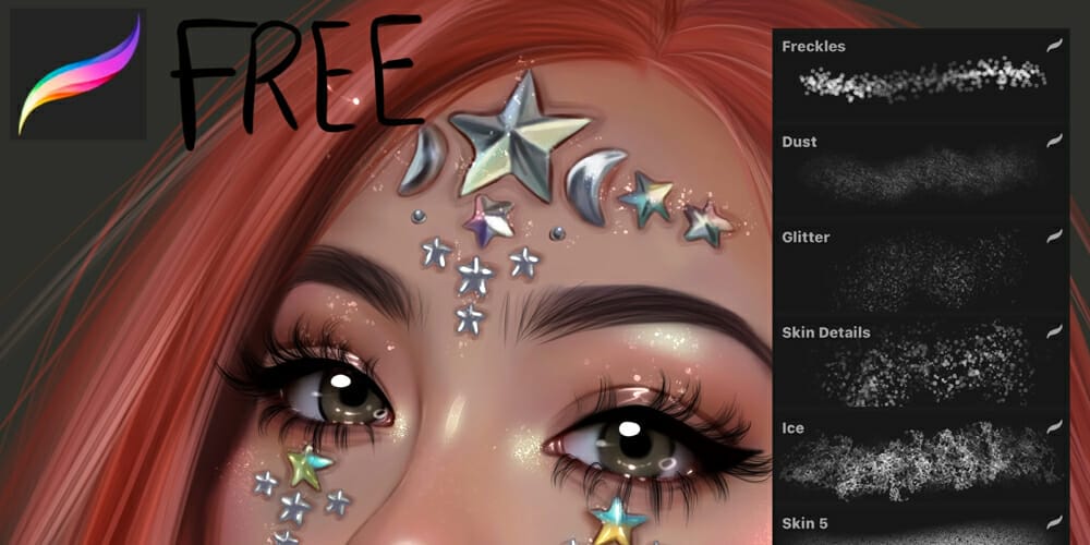 Best Free Procreate Brushes 159 Skin Details Set